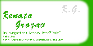 renato grozav business card